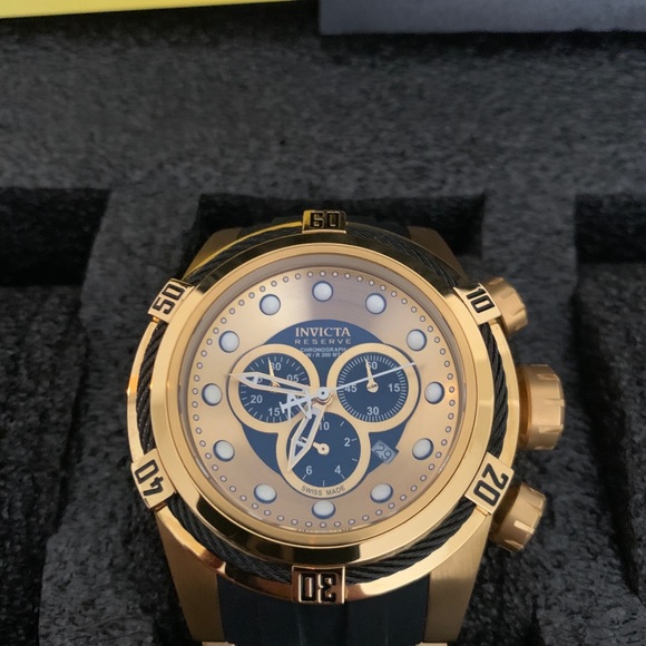 Invicta Reserve Bolt Zeus Gold Tone 51MM - Picture 1 of 5